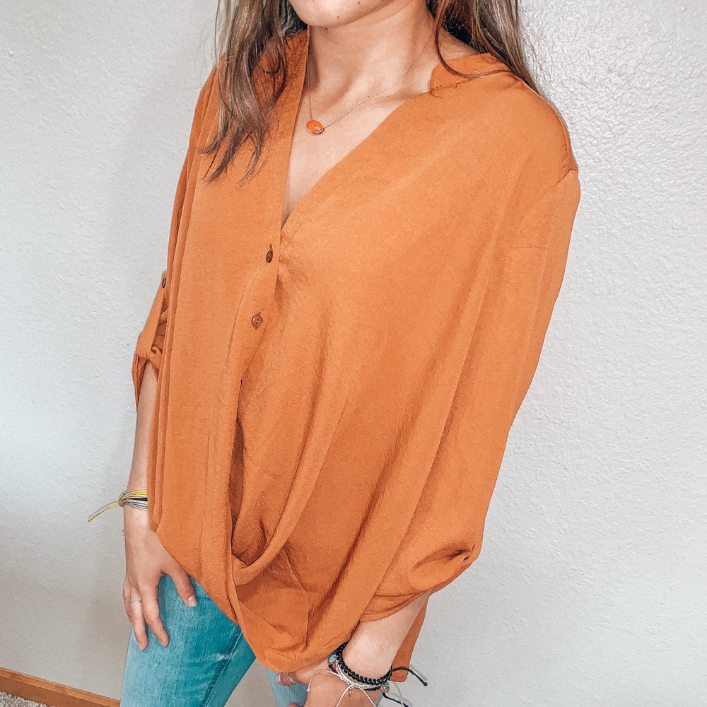 Burnt Orange Dress Shirt